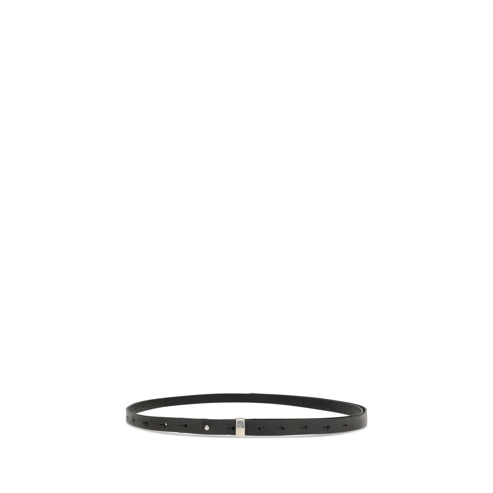 Undercover Black Leather Thin Belt | Regal Royce