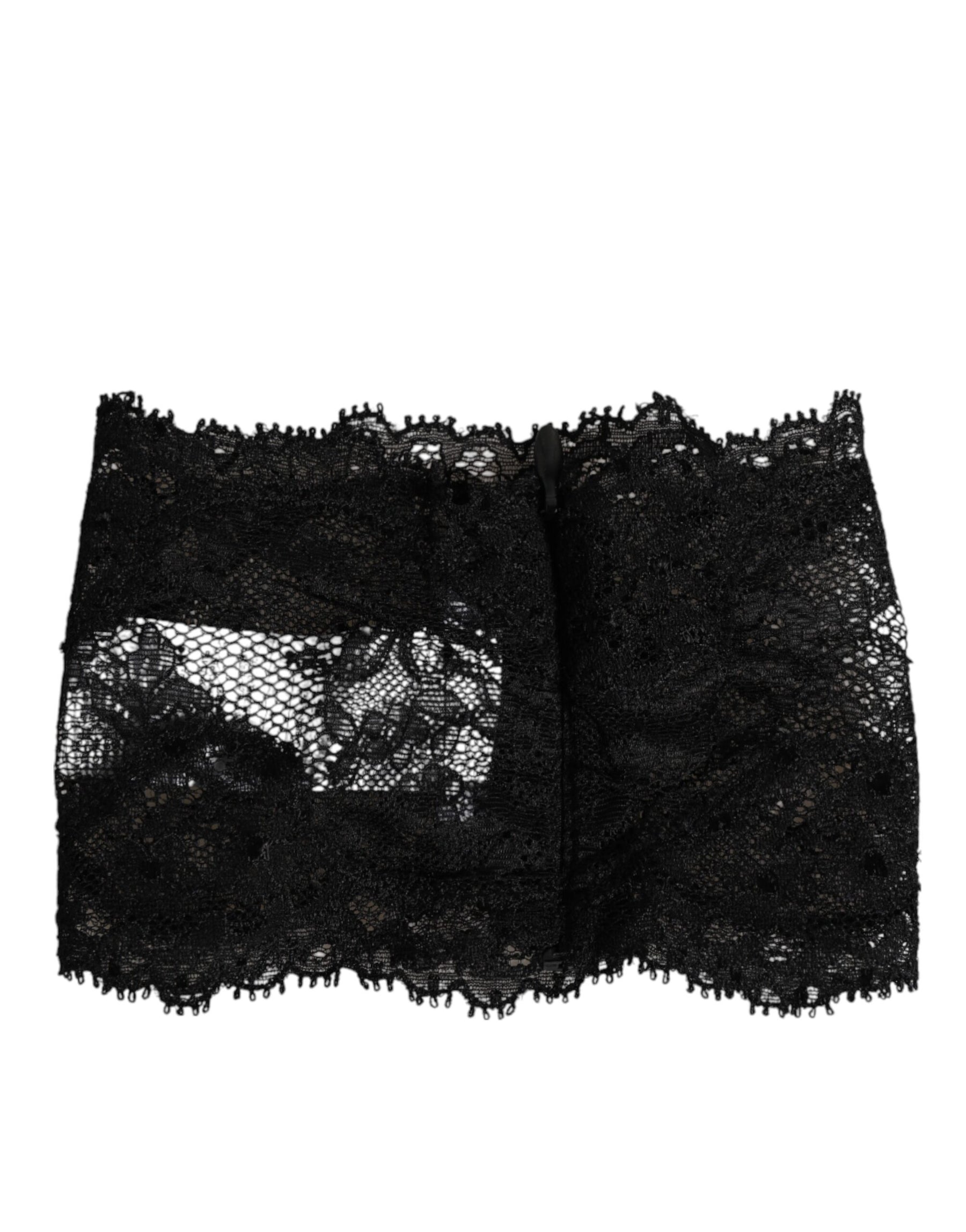 Dolce & Gabbana Black Lace Bandeau Bustier Top Sheer Stretch Underwear | Regal Royce