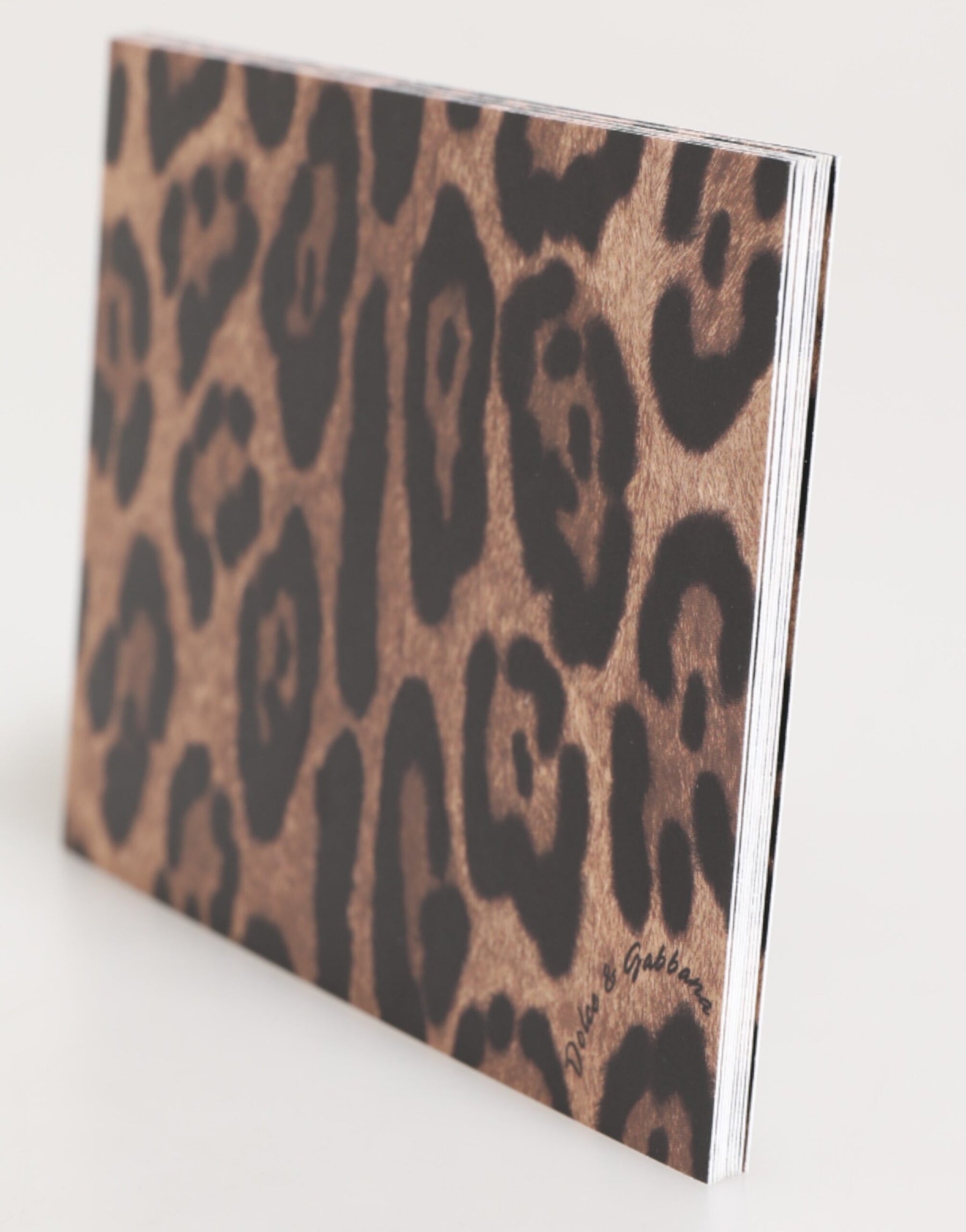 Dolce & Gabbana Multicolor Leopard Print Envelope Paper Post Card Holder | Regal Royce