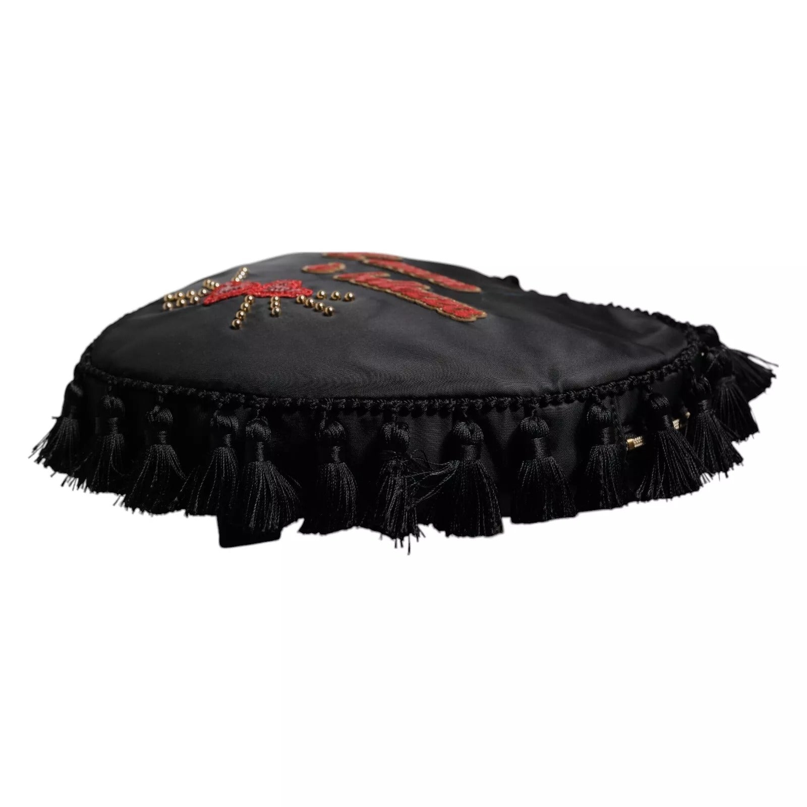 Dolce & Gabbana Black Heart L'Amore Patch Embellished Kids Backpack | Regal Royce