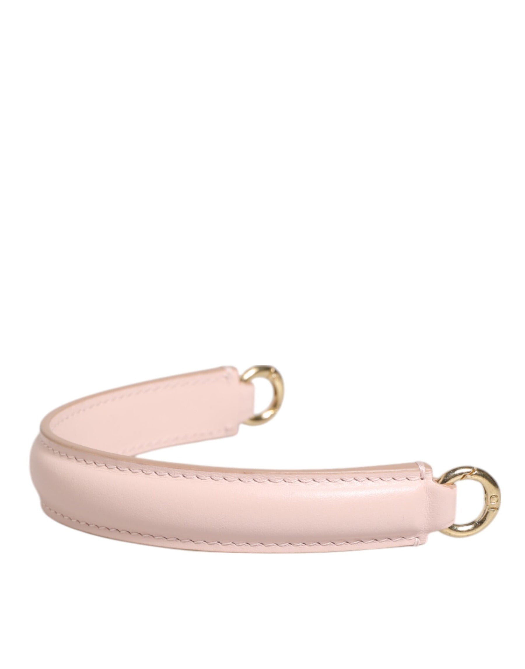 Dolce & Gabbana Strap Pink Leather Gold Tone Big Bag Handle Shoulder Strap | Regal Royce