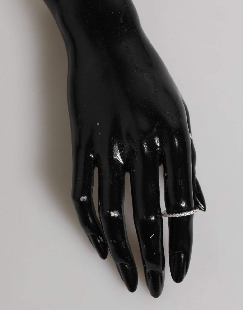 Nialaya Sterling Silver 925 Band Pave CZ Crystal Eternity Ring