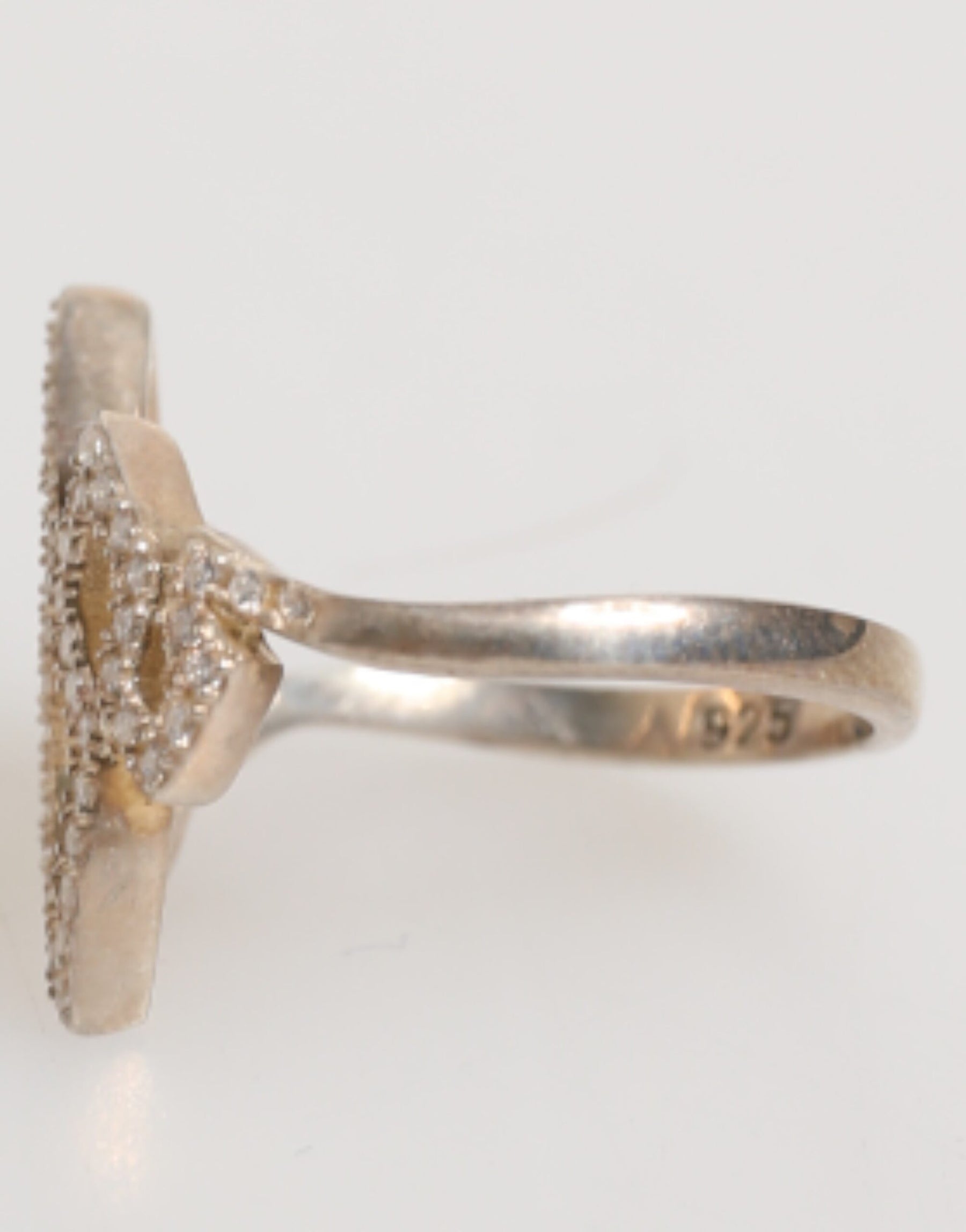 Nialaya Geometric Diamond Shape Pave CZ Crystal Jewelry Ring | Regal Royce