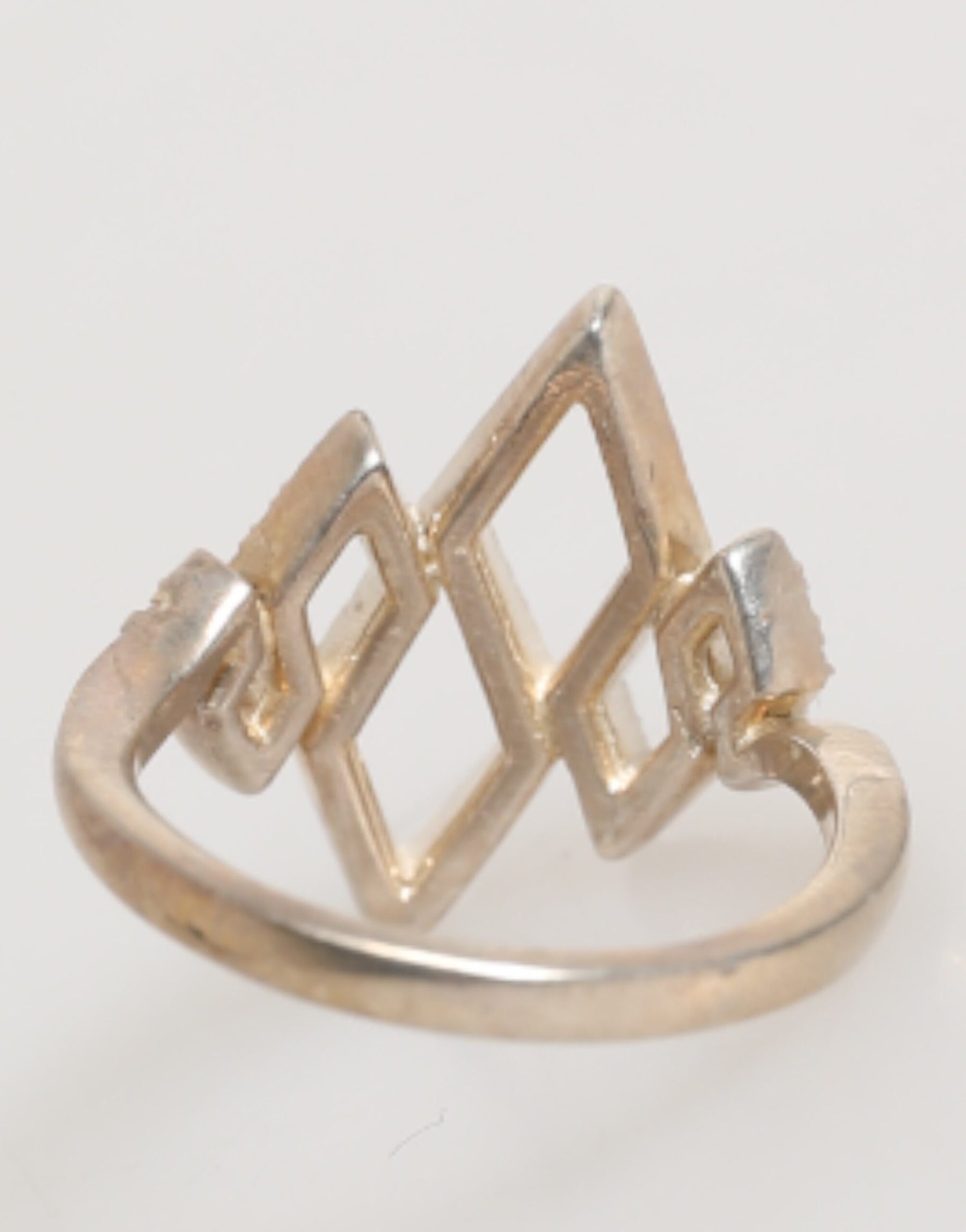 Nialaya Geometric Diamond Shape Pave CZ Crystal Jewelry Ring | Regal Royce