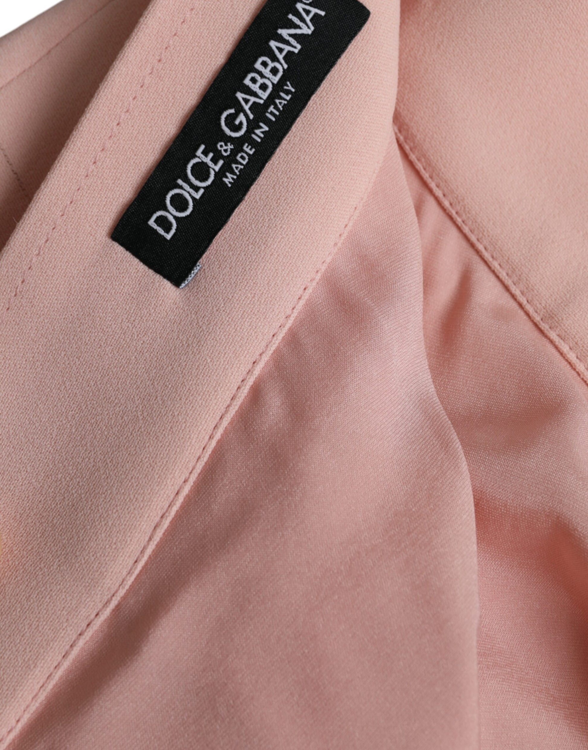 Dolce & Gabbana Light Powder Rose Viscose Pleated Skirt