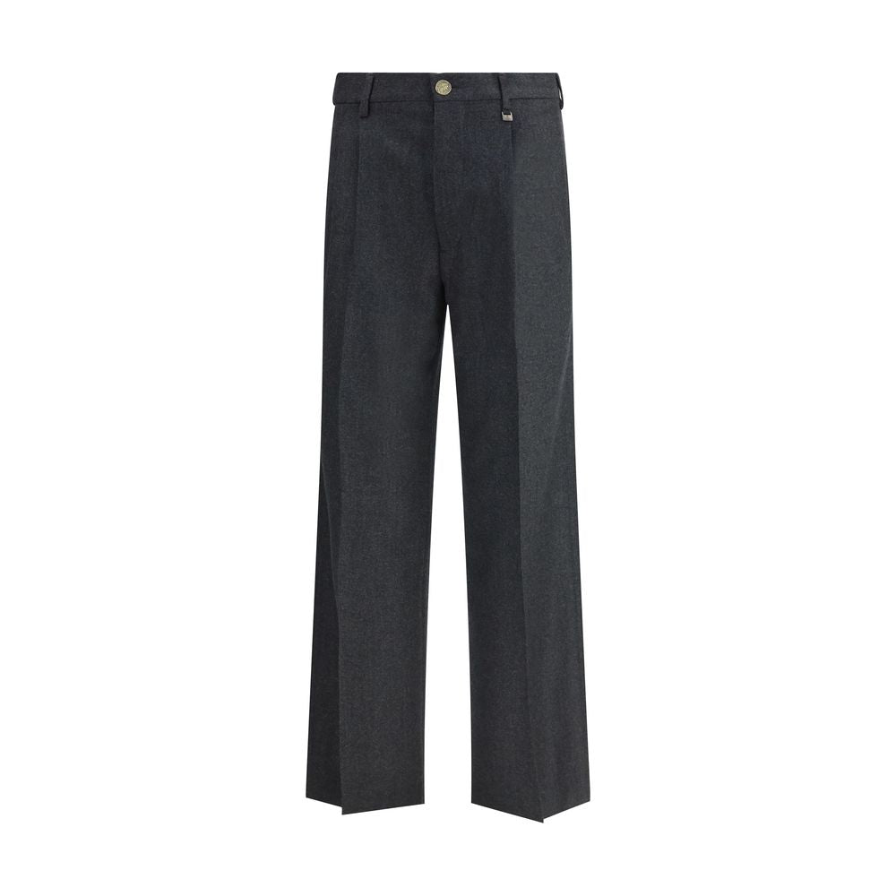 Vivienne Westwood Gray Fleece Wool Casual Pants | Regal Royce