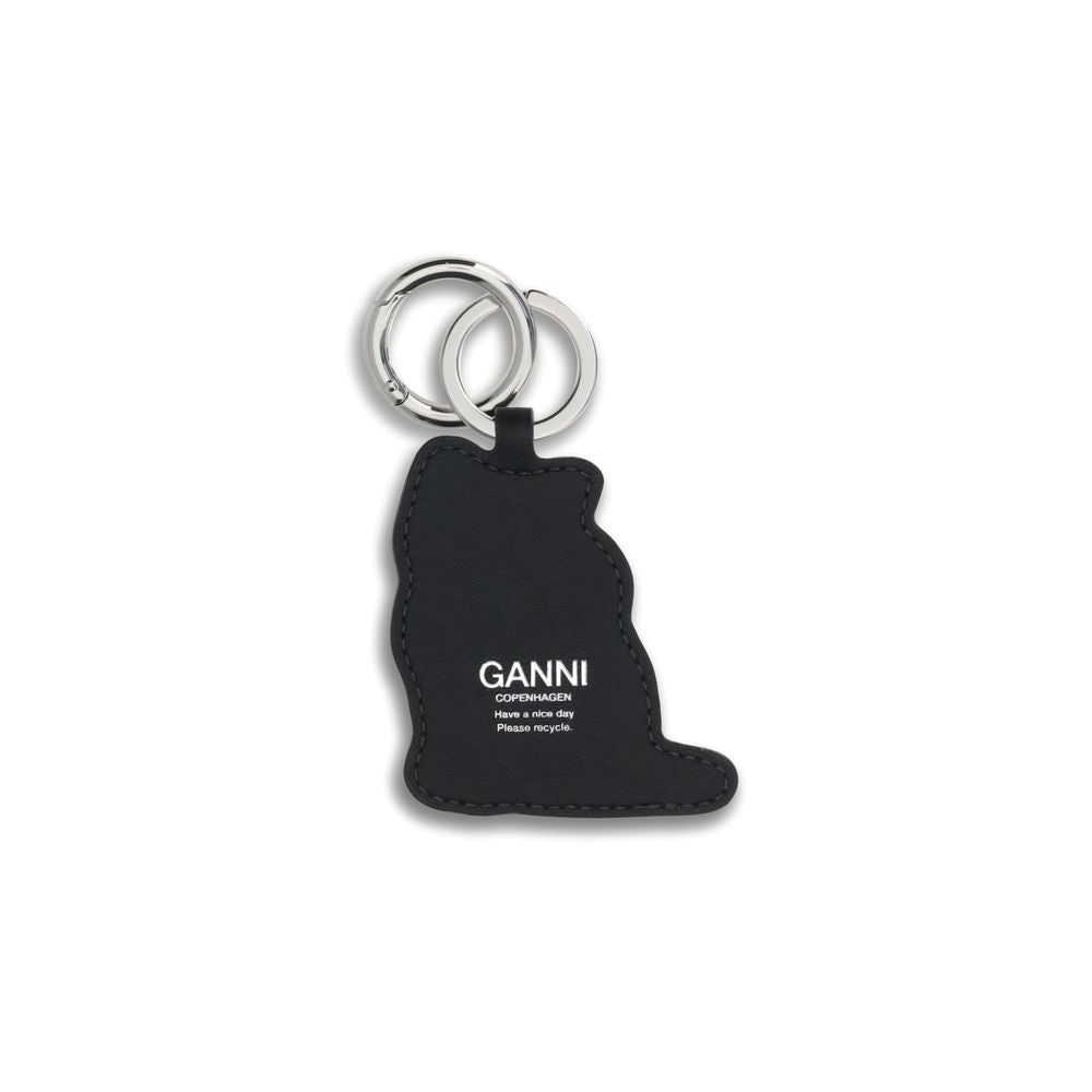 Ganni Blue Recycled Leather Keychain | Regal Royce