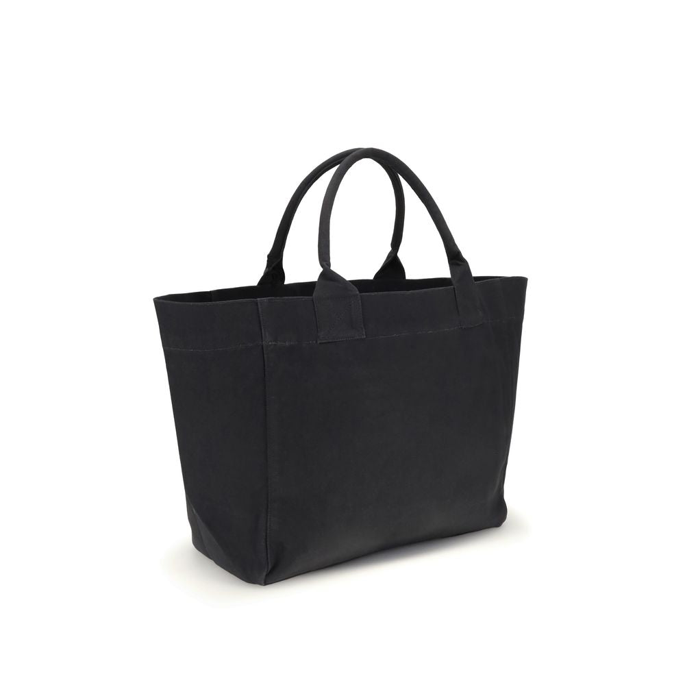 Ganni Black Recycled Cotton Shoulder Bag