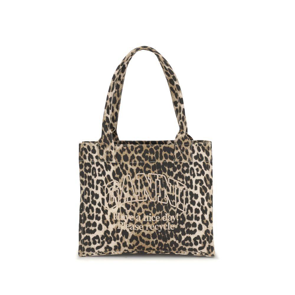 Ganni Brown Cotton Shoulder Bag | Regal Royce