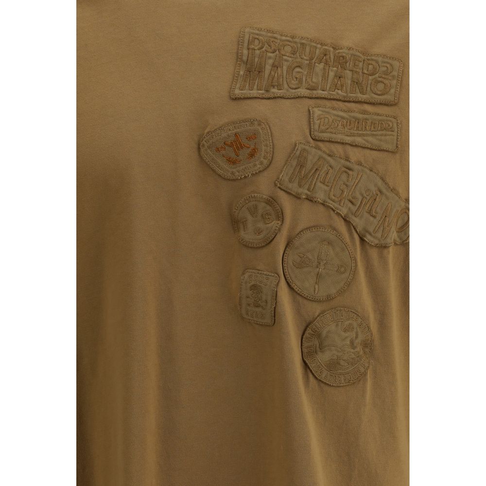 Dsquared² Brown Cotton T-Shirt | Regal Royce