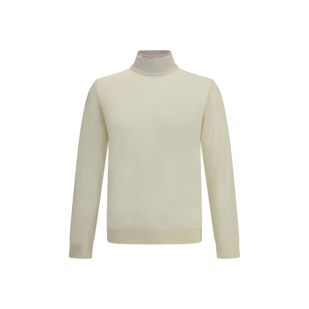 Cruna Cream Wool Turtleneck | Regal Royce