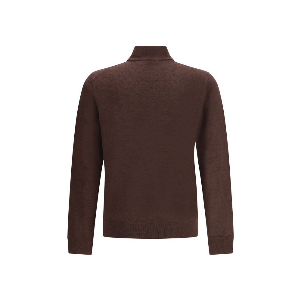 Cruna Brown Wool Turtleneck | Regal Royce