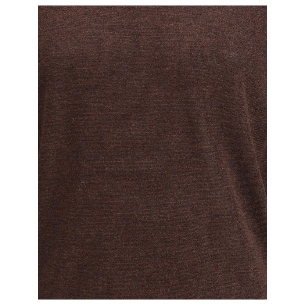 Cruna Brown Wool Turtleneck | Regal Royce