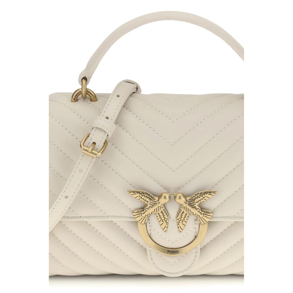 PINKO White Calf Leather Bos Taurus Handbag | Regal Royce