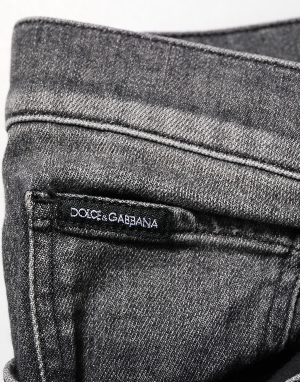 Dolce & Gabbana Black Gray Wash Slim Fit Straight Leg Denim Jeans