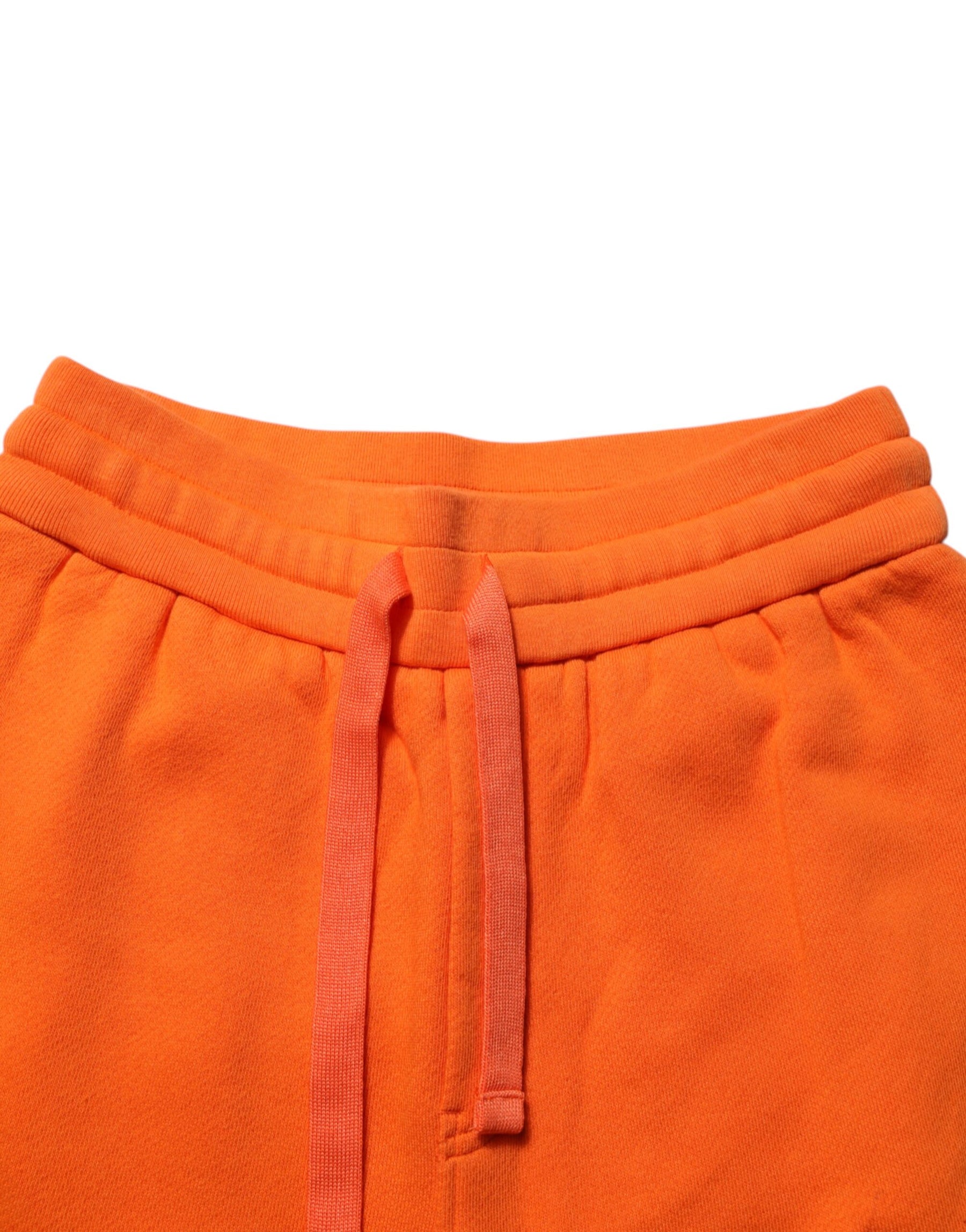 Dolce & Gabbana Orange Cotton DG VIB3 Logo Drawstring Sweatpants Pants | Regal Royce