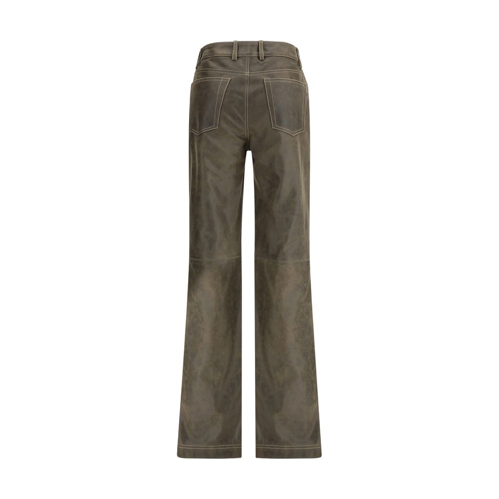 Etro Brown Leather Pants | Regal Royce