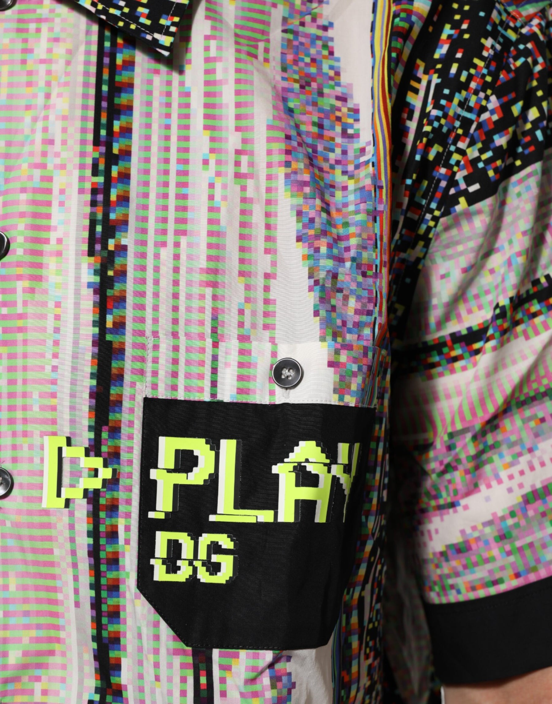 Dolce & Gabbana Multicolor Graphic Collared Casual Shirt | Regal Royce