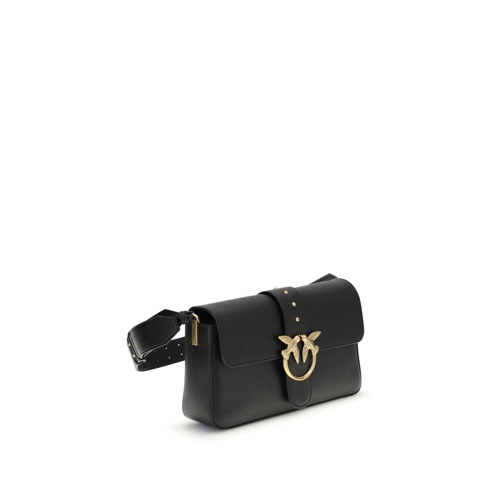 PINKO Black Leather Shoulder Bag | Regal Royce