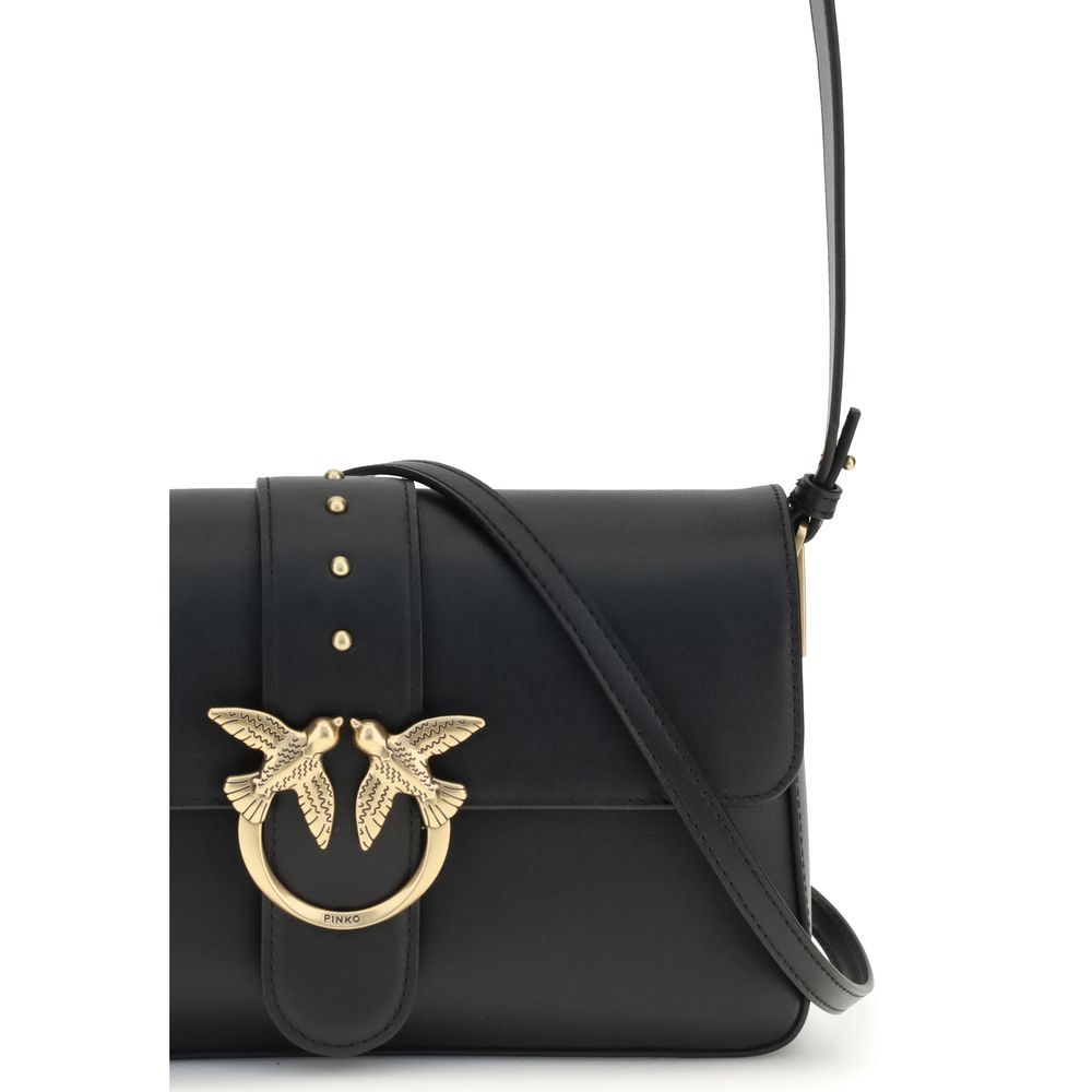 PINKO Black Leather Shoulder Bag | Regal Royce