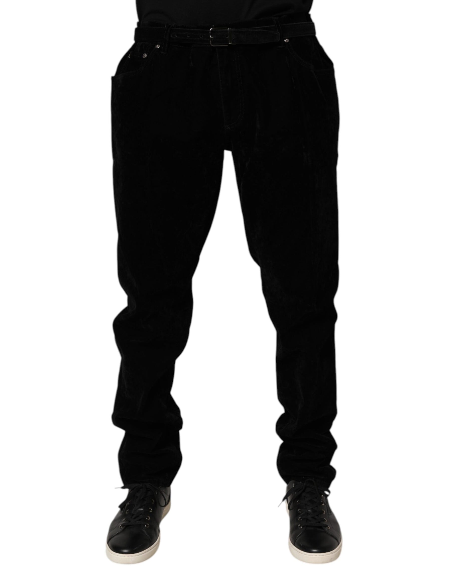 Dolce & Gabbana Black Cotton Slim Fit Denim Trouser Jeans | Regal Royce