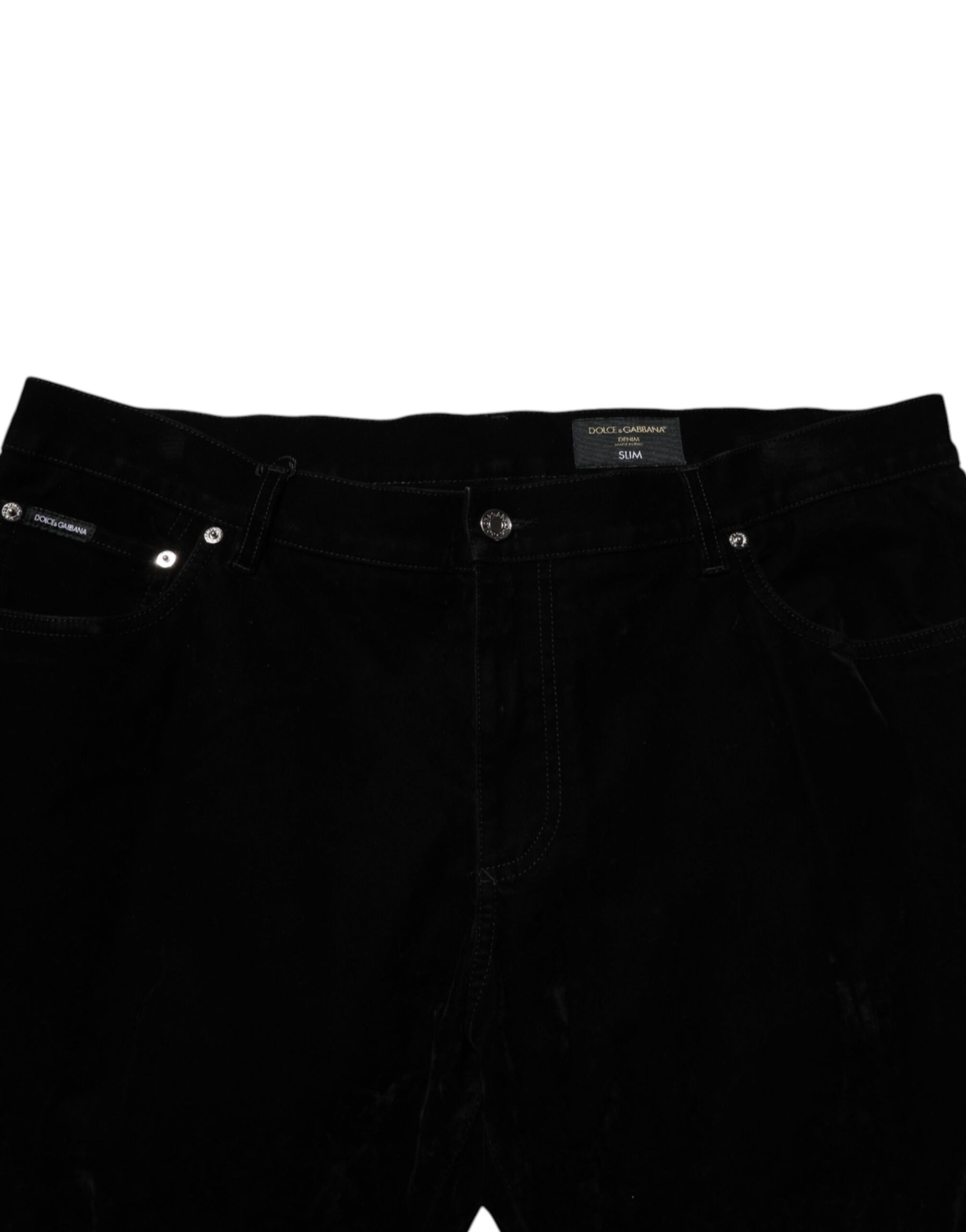 Dolce & Gabbana Black Cotton Slim Fit Denim Trouser Jeans | Regal Royce