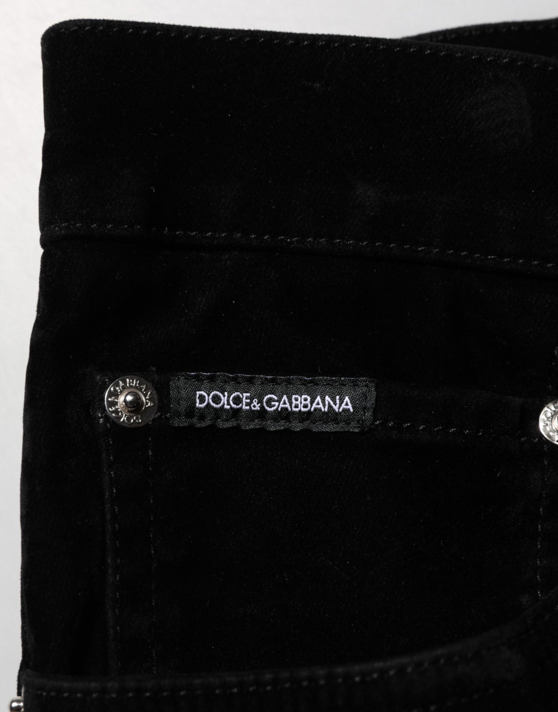 Dolce & Gabbana Black Cotton Slim Fit Denim Trouser Jeans | Regal Royce