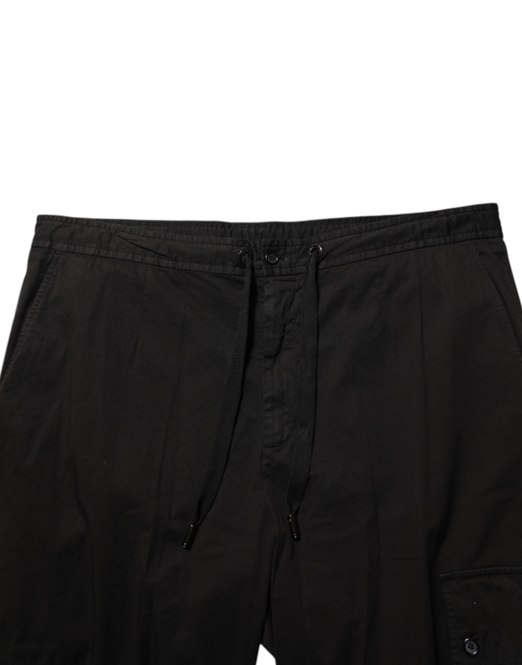 Dolce & Gabbana Black Cotton Cargo Jogger Sweatpants Pants | Regal Royce