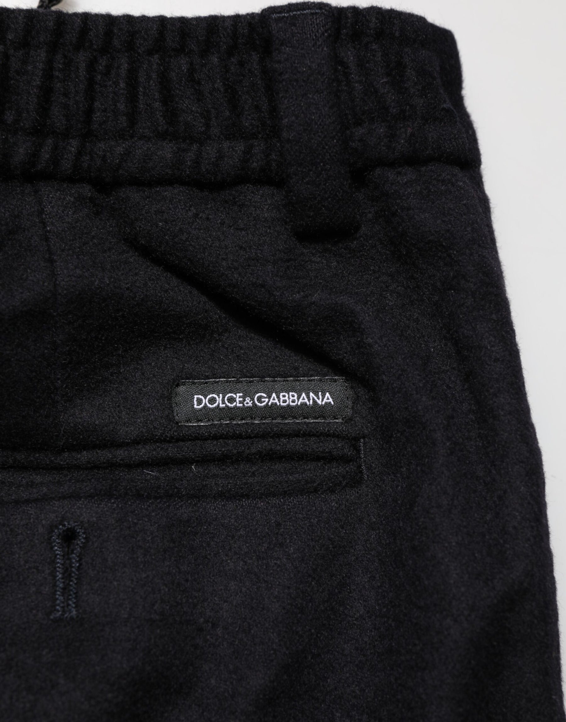 Dolce & Gabbana Black Cashmere Dress Formal Trouser Pants | Regal Royce