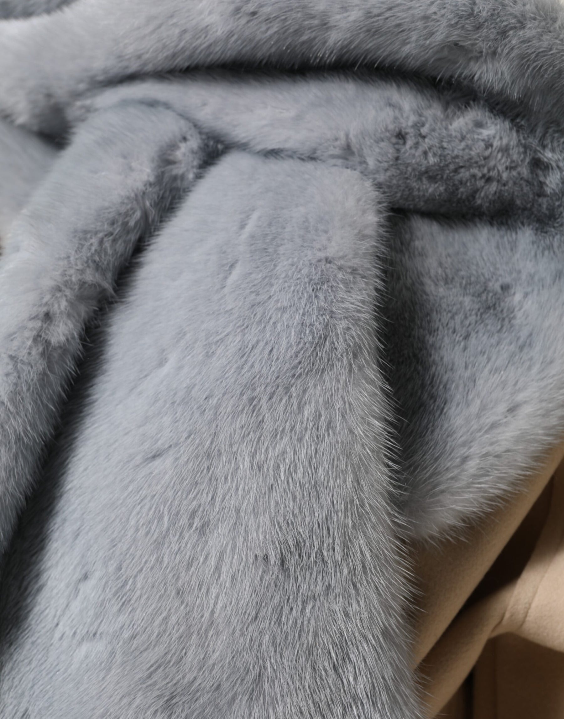 Dolce & Gabbana Powder Blue Mink Fur Neck Warmer Scarf | Regal Royce