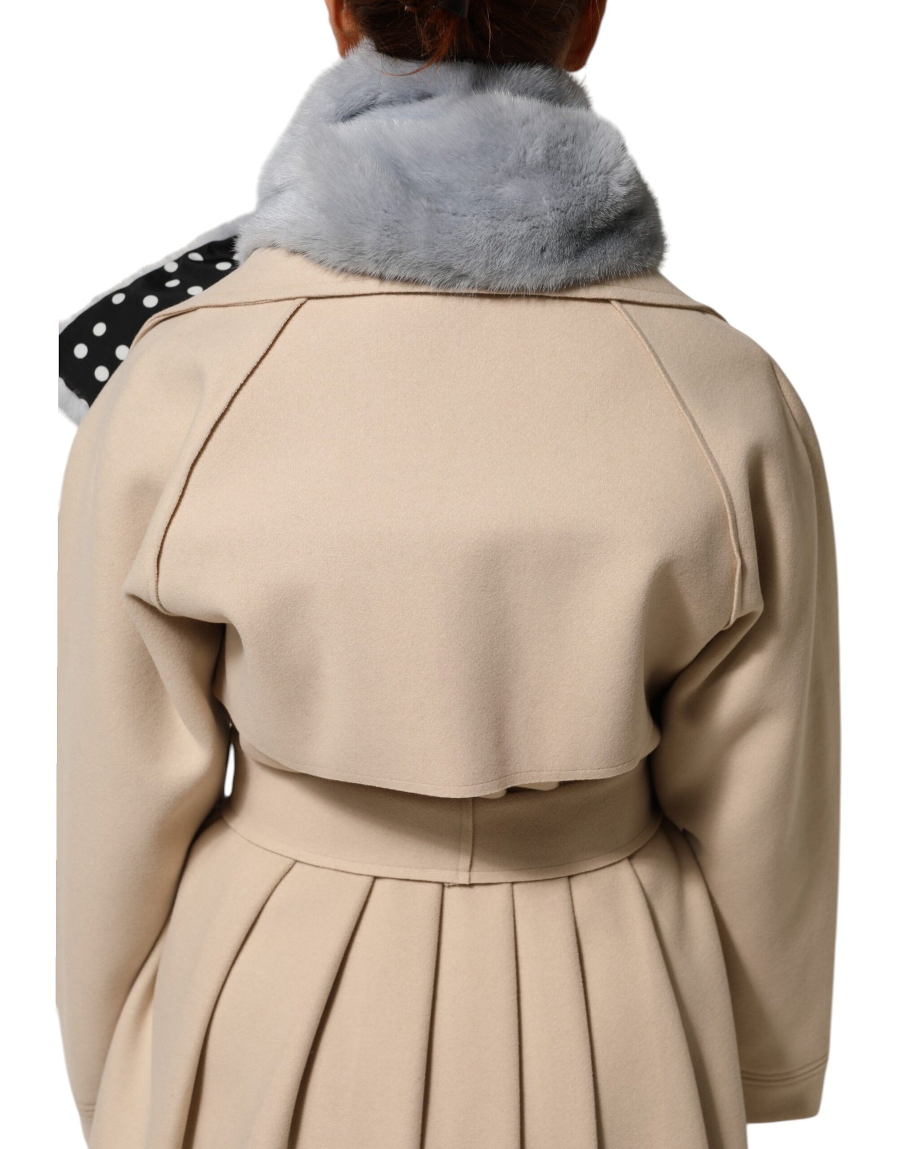 Dolce & Gabbana Powder Blue Mink Fur Neck Warmer Scarf | Regal Royce