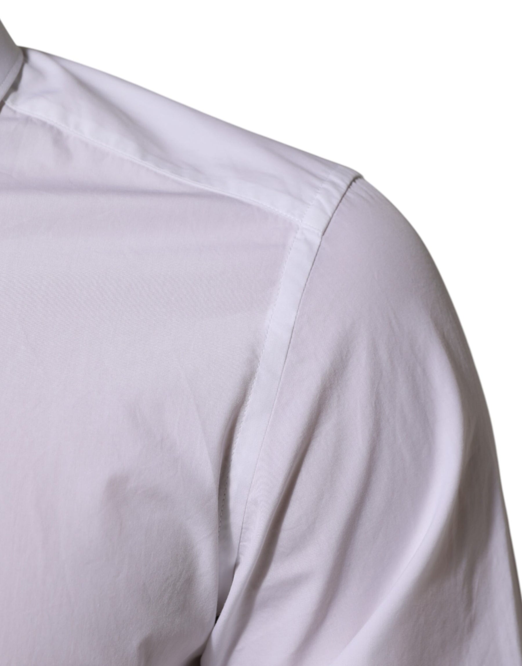 Dolce & Gabbana White Cotton MARTINI Men Formal Dress Shirt | Regal Royce