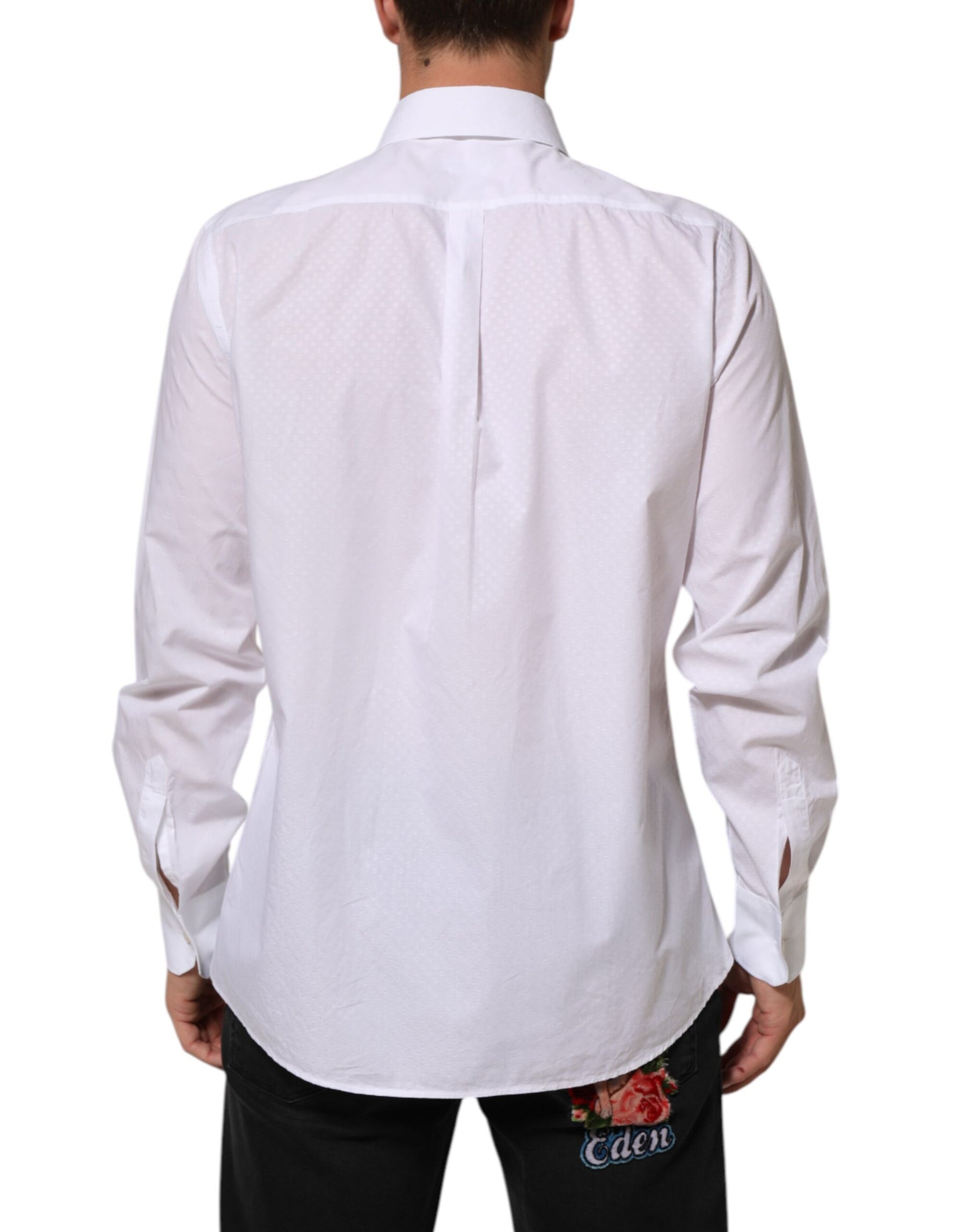 Dolce & Gabbana White Cotton MARTINI Bib Formal Dress Shirt | Regal Royce