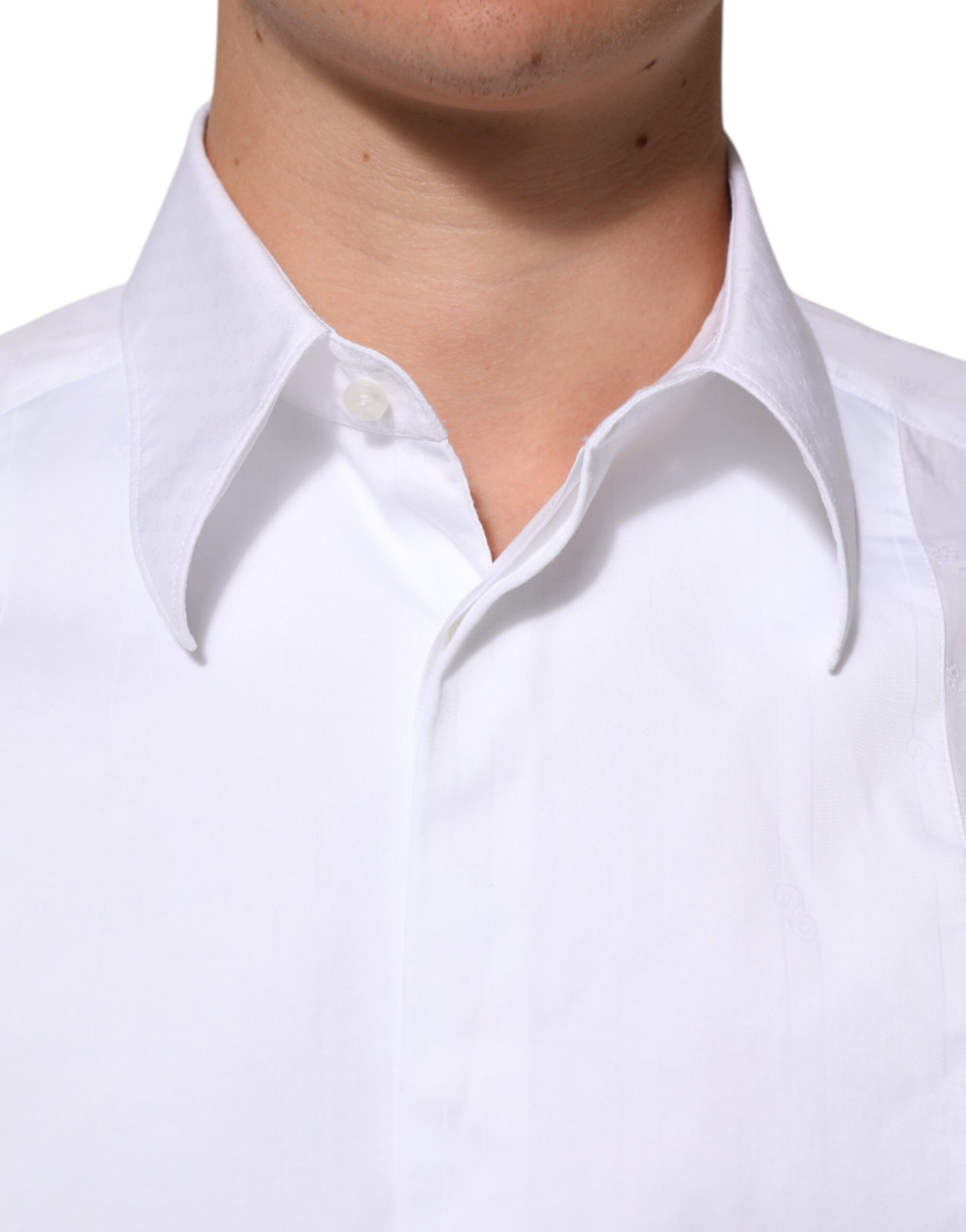Dolce & Gabbana White Cotton MARTINI Bib Formal Dress Shirt | Regal Royce