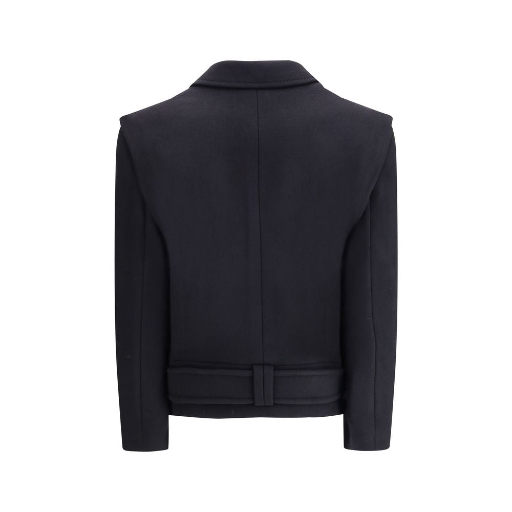Balmain Black Wool Coat | Regal Royce