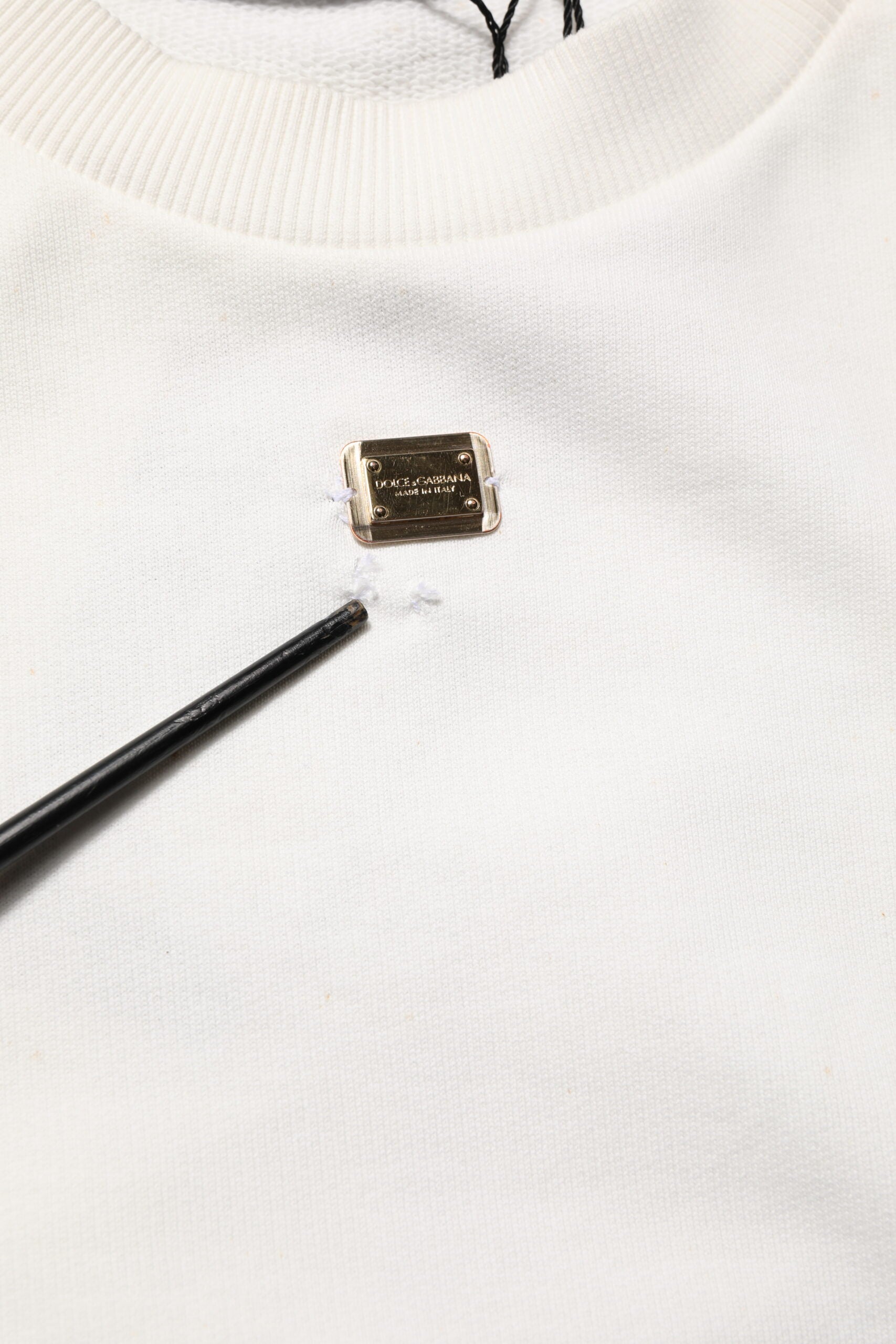 Dolce & Gabbana White DG Logo Crew Neck Sweatshirt Sweater | Regal Royce