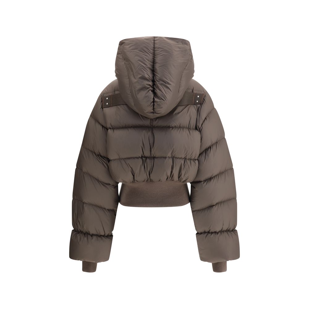 Rick Owens Brown Nylon Coat