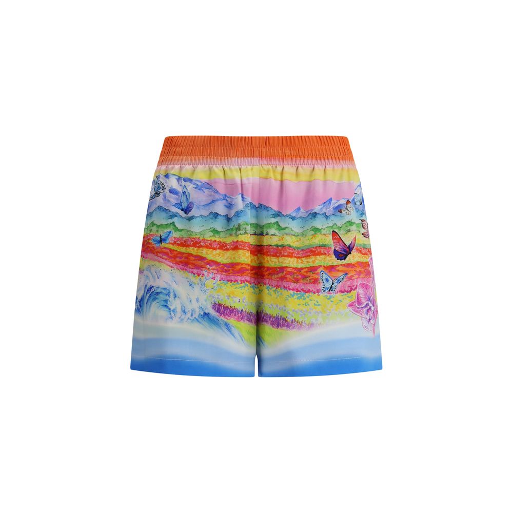 Casablanca Multicolor Silk Bermuda Shorts | Regal Royce