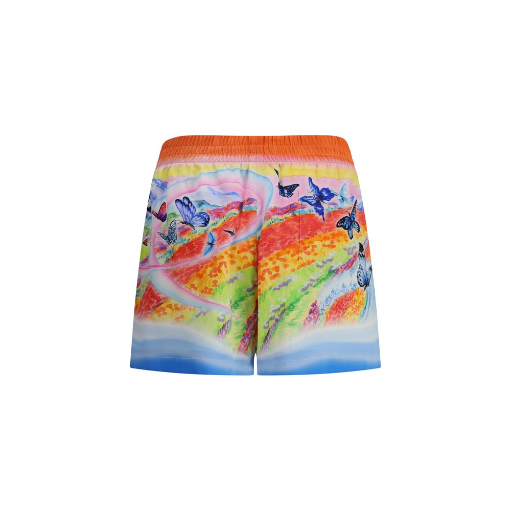 Casablanca Multicolor Silk Bermuda Shorts | Regal Royce