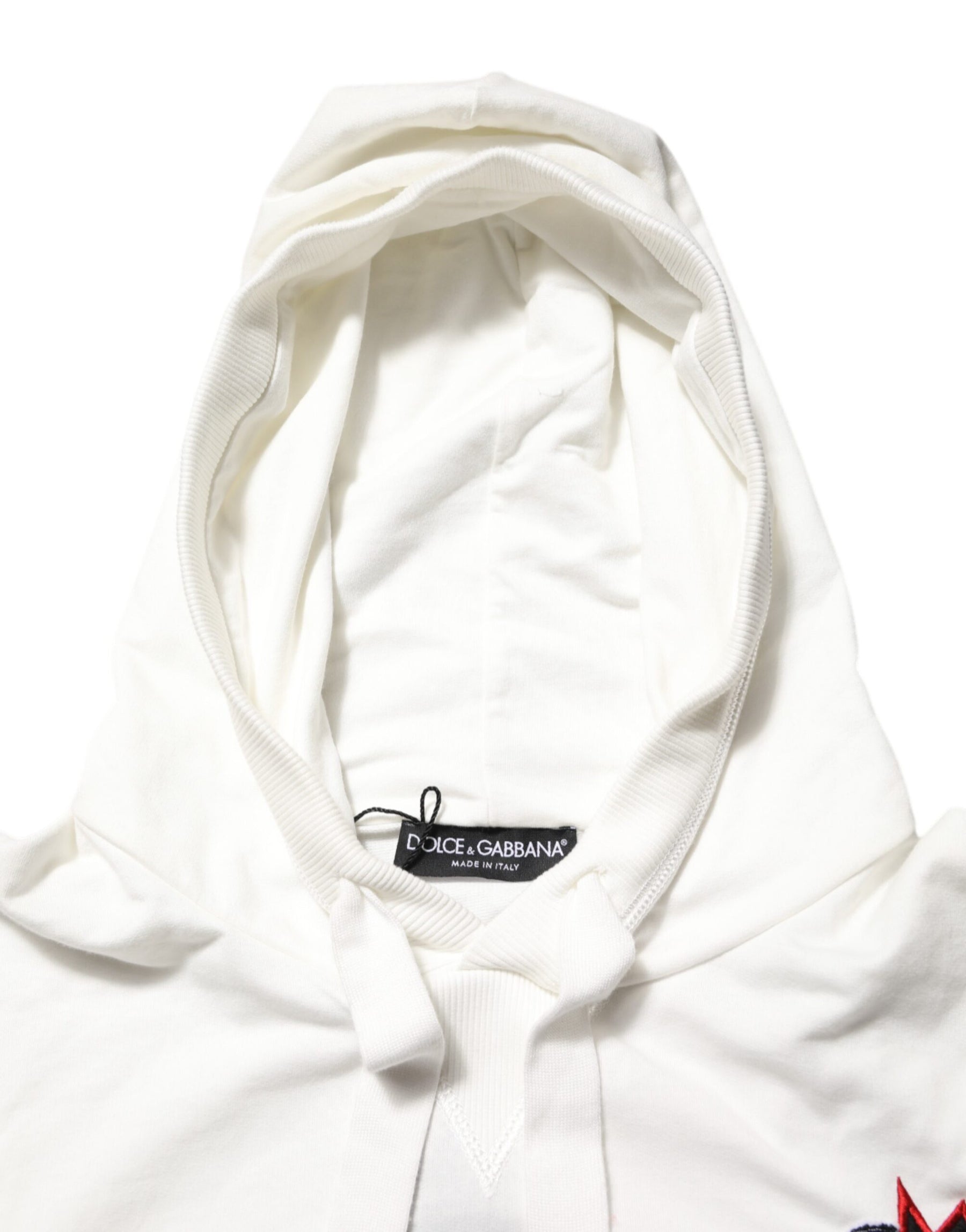 Dolce & Gabbana Off White Cotton Panda Hooded Sweatshirt Sweater | Regal Royce