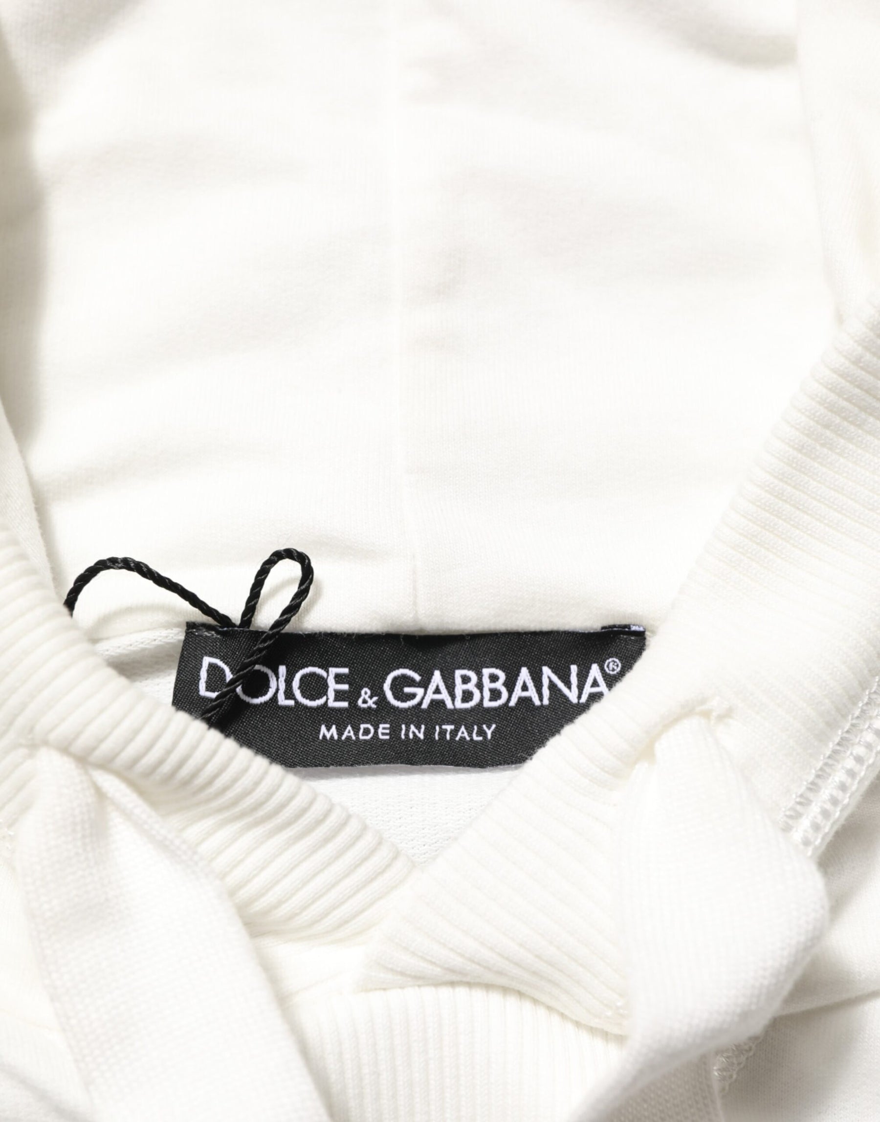 Dolce & Gabbana Off White Cotton Panda Hooded Sweatshirt Sweater | Regal Royce