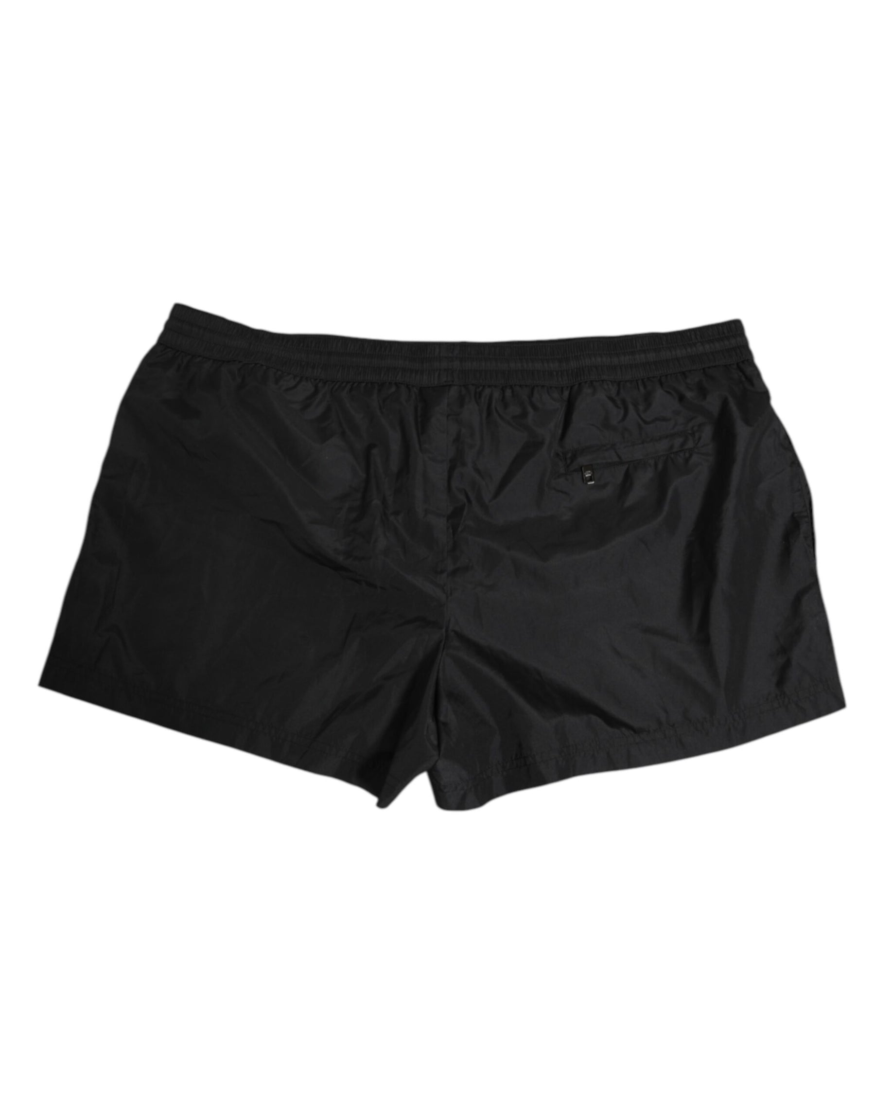 Dolce & Gabbana Black Logo Polyester Beachwear Shorts Swimwear | Regal Royce