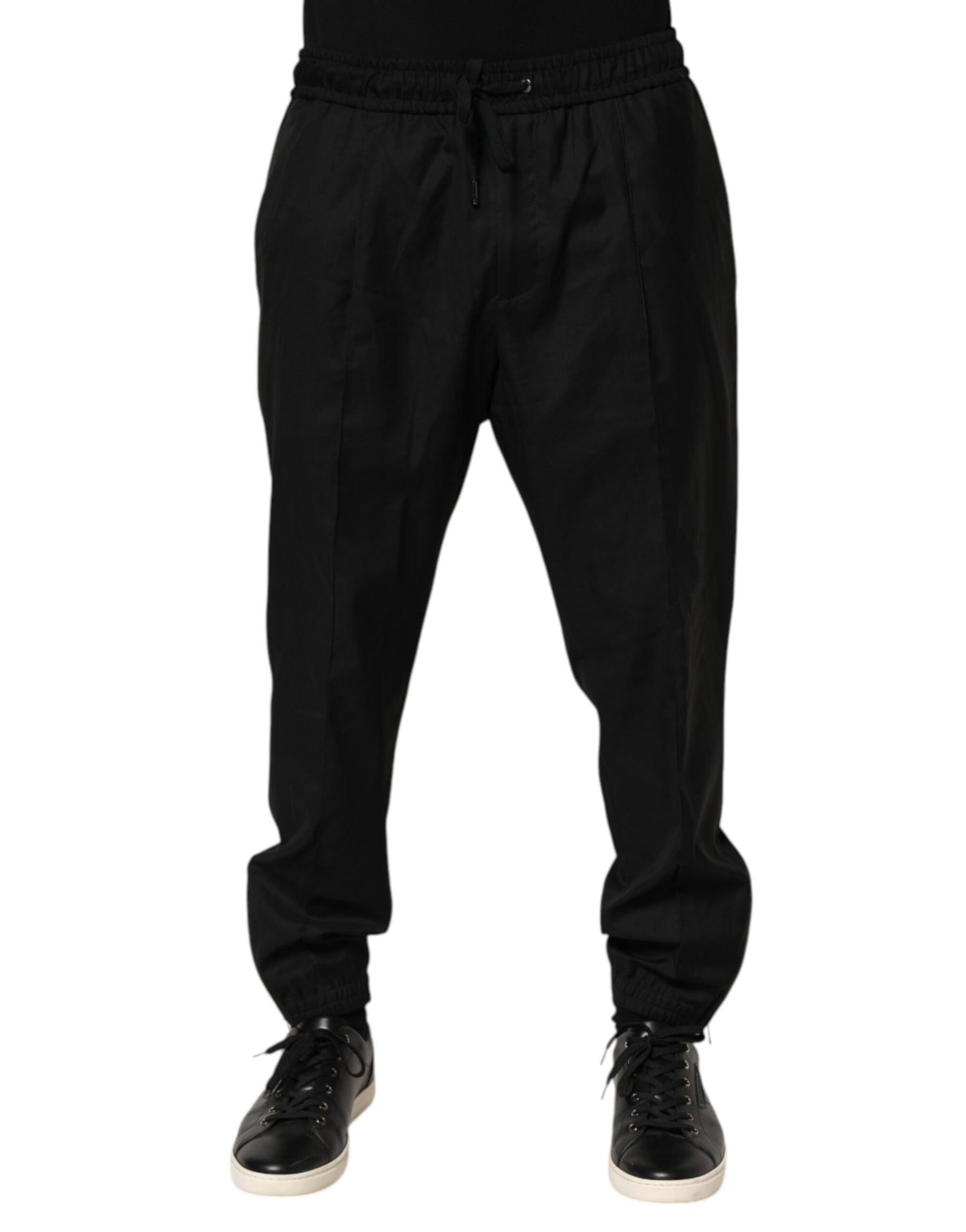 Dolce & Gabbana Black Drawstring Men Jogger Sweatpants Pants | Regal Royce