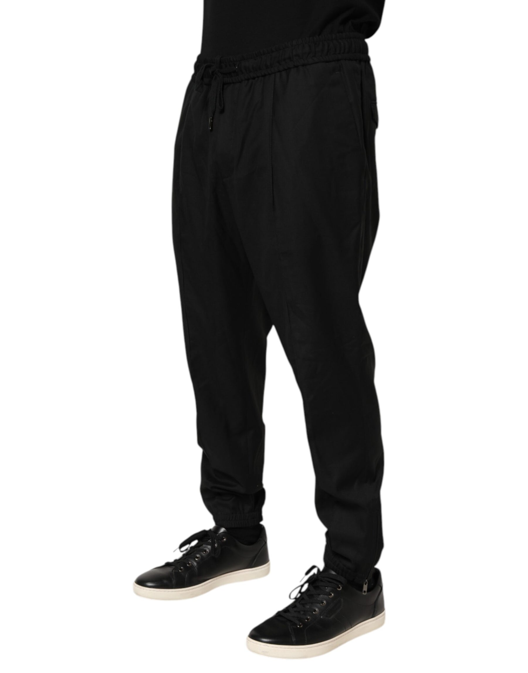 Dolce & Gabbana Black Drawstring Men Jogger Sweatpants Pants | Regal Royce