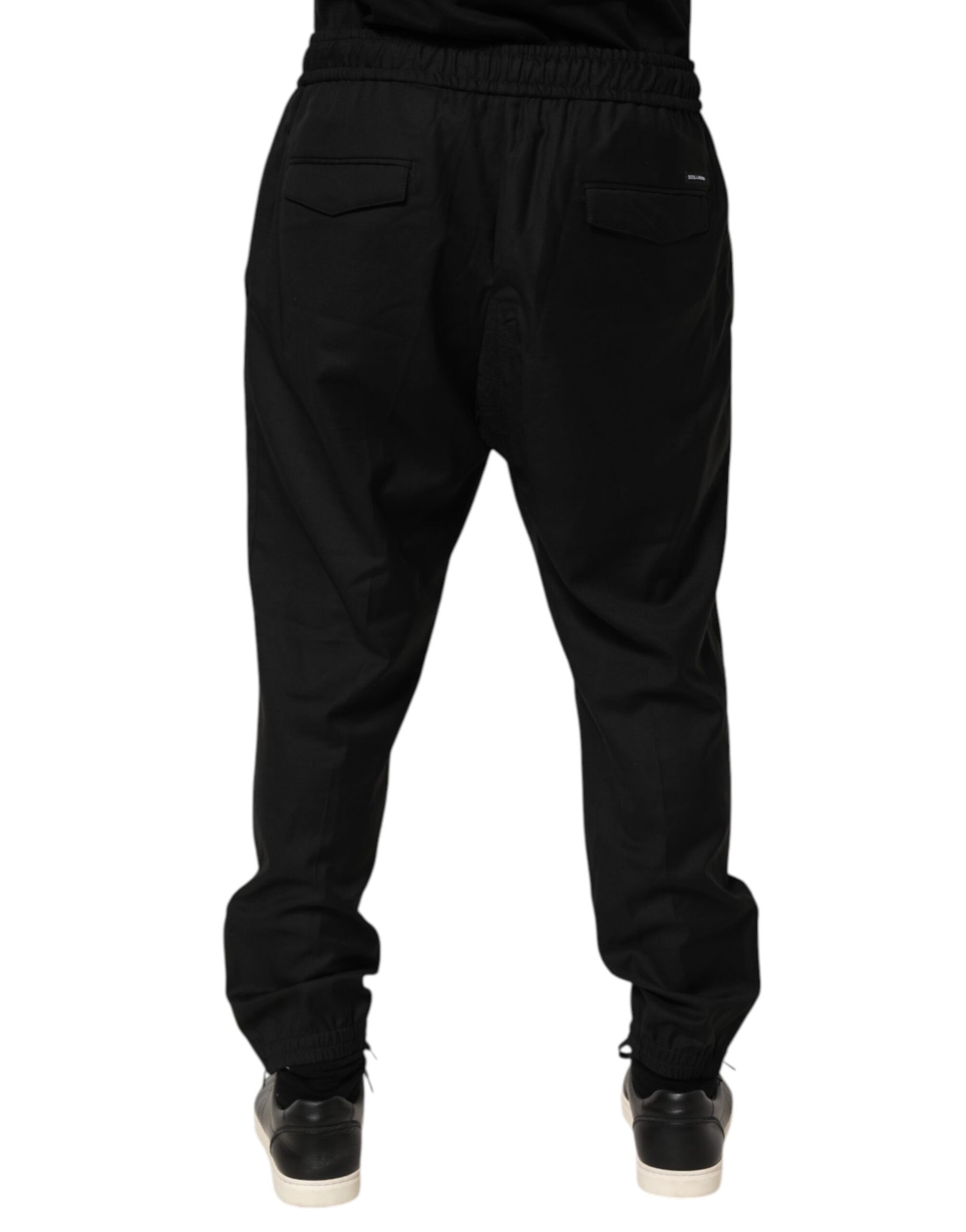 Dolce & Gabbana Black Drawstring Men Jogger Sweatpants Pants | Regal Royce