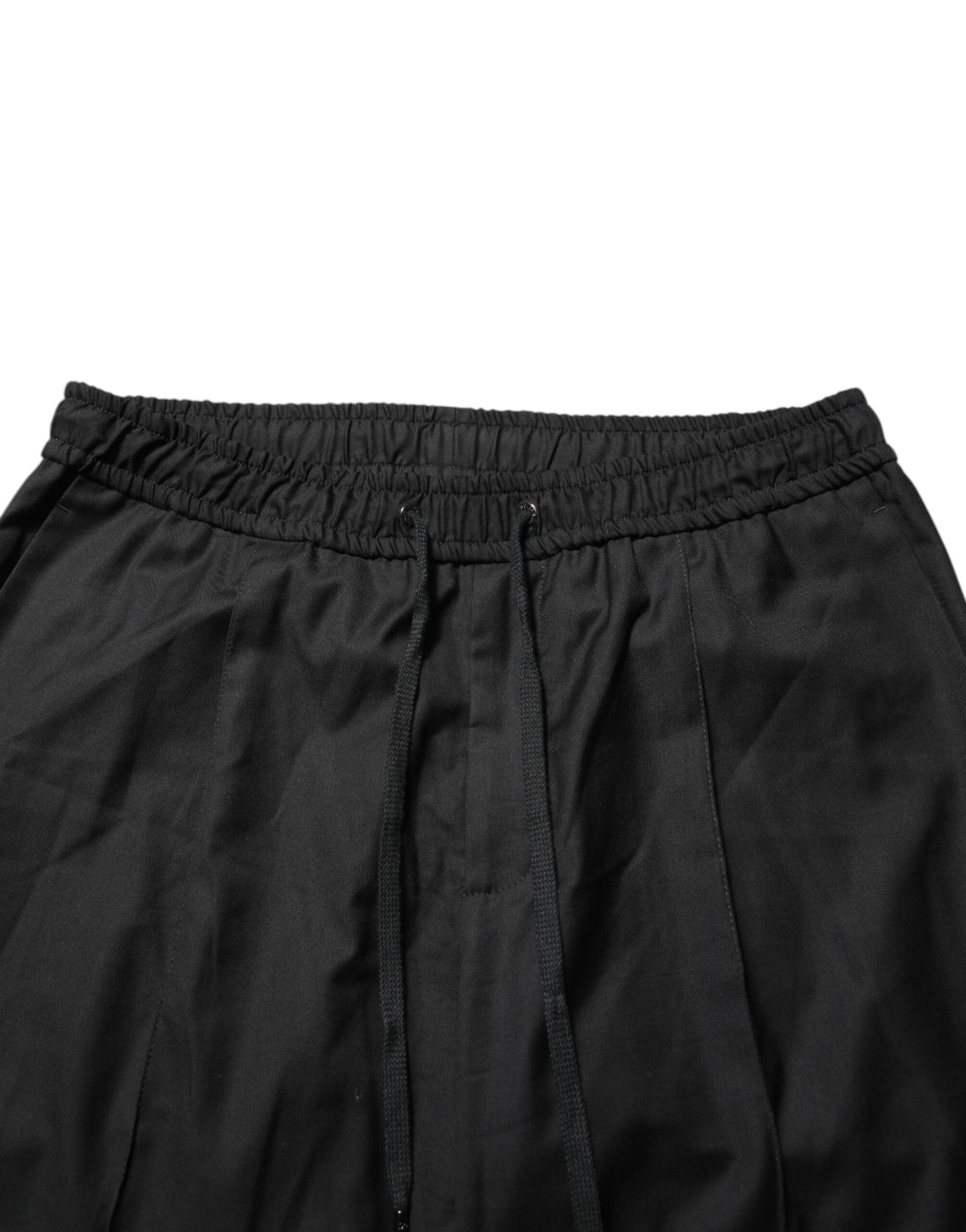 Dolce & Gabbana Black Drawstring Men Jogger Sweatpants Pants | Regal Royce