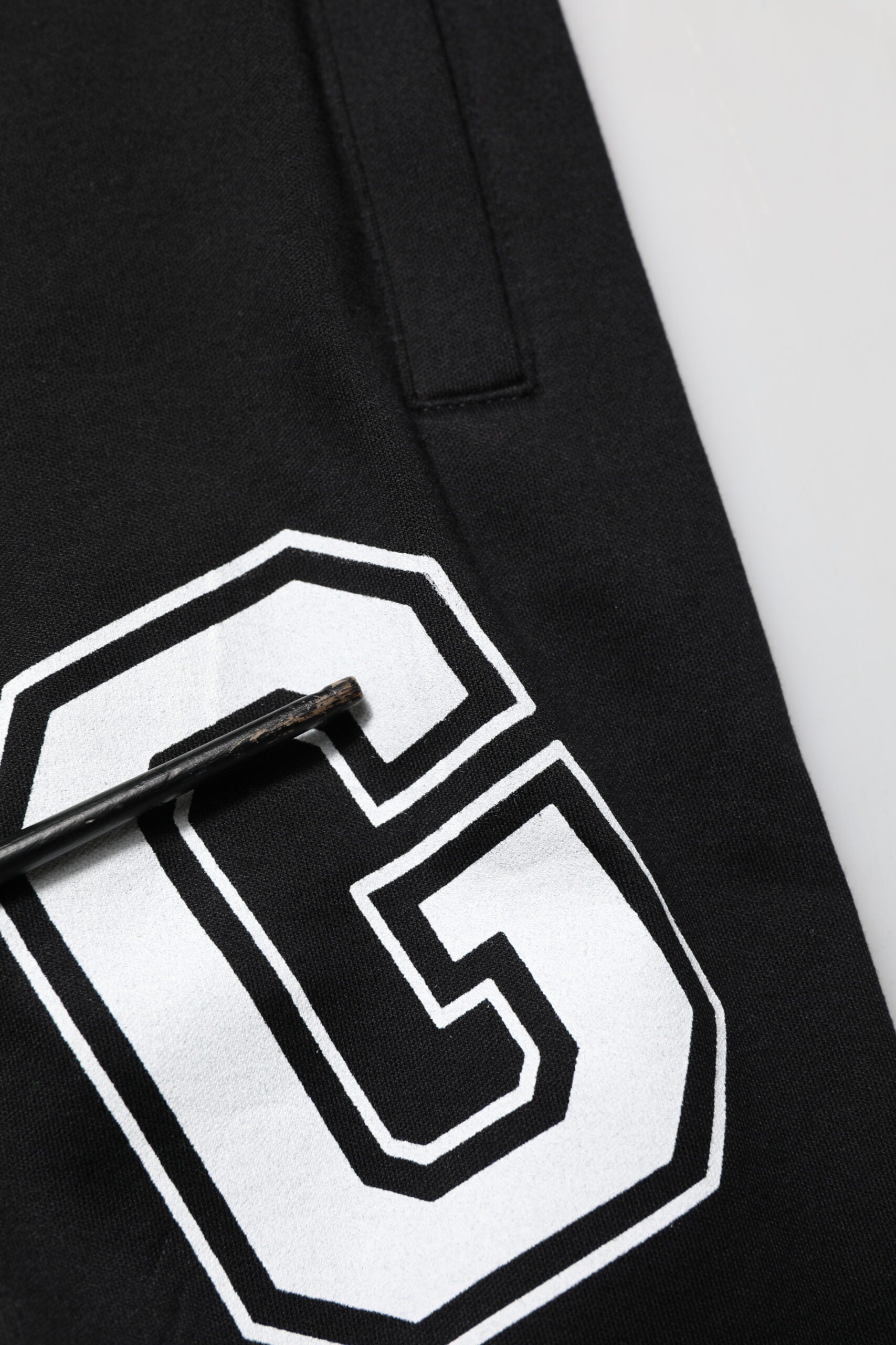 Dolce & Gabbana Black Logo Print Cotton Casual Bermuda Short | Regal Royce