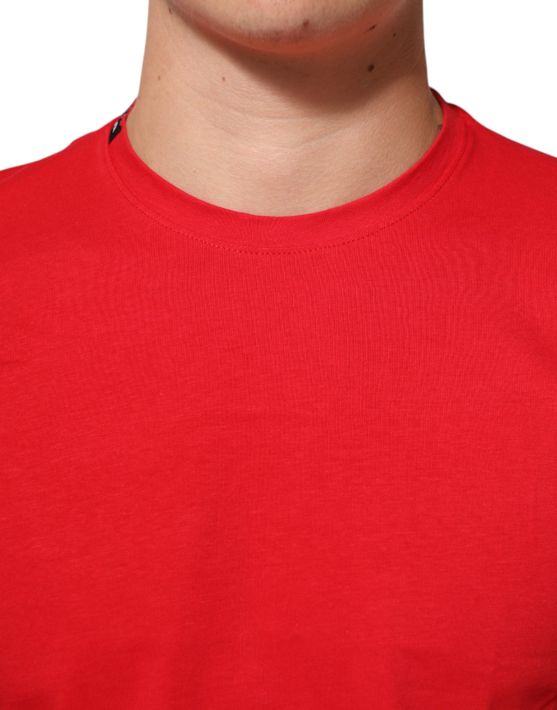 Dolce & Gabbana Red Goodluck 2023 Cotton Crew Neck T-shirt | Regal Royce