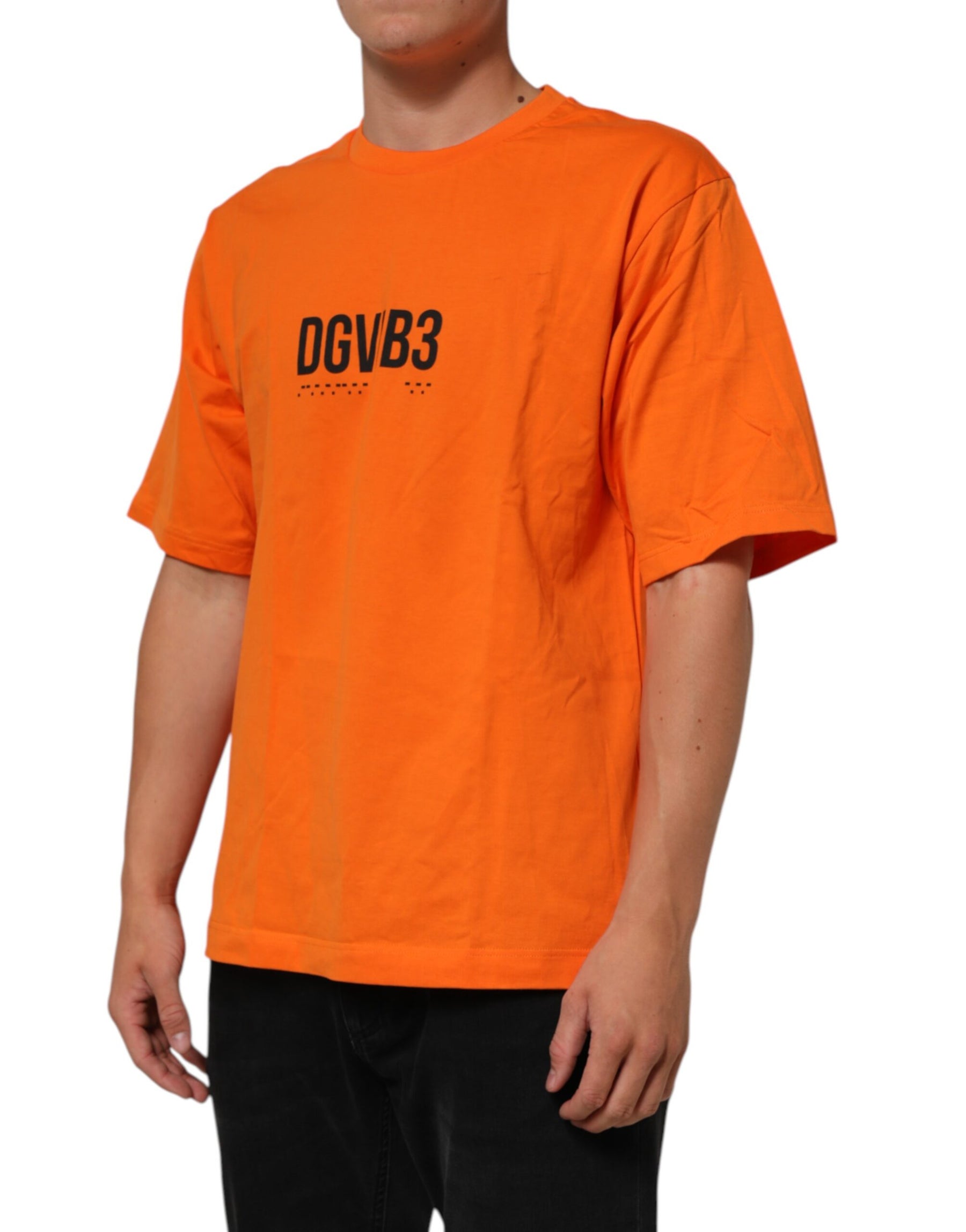 Dolce & Gabbana Orange DGVIB3 Crew Neck Short Sleeves T-shirt | Regal Royce