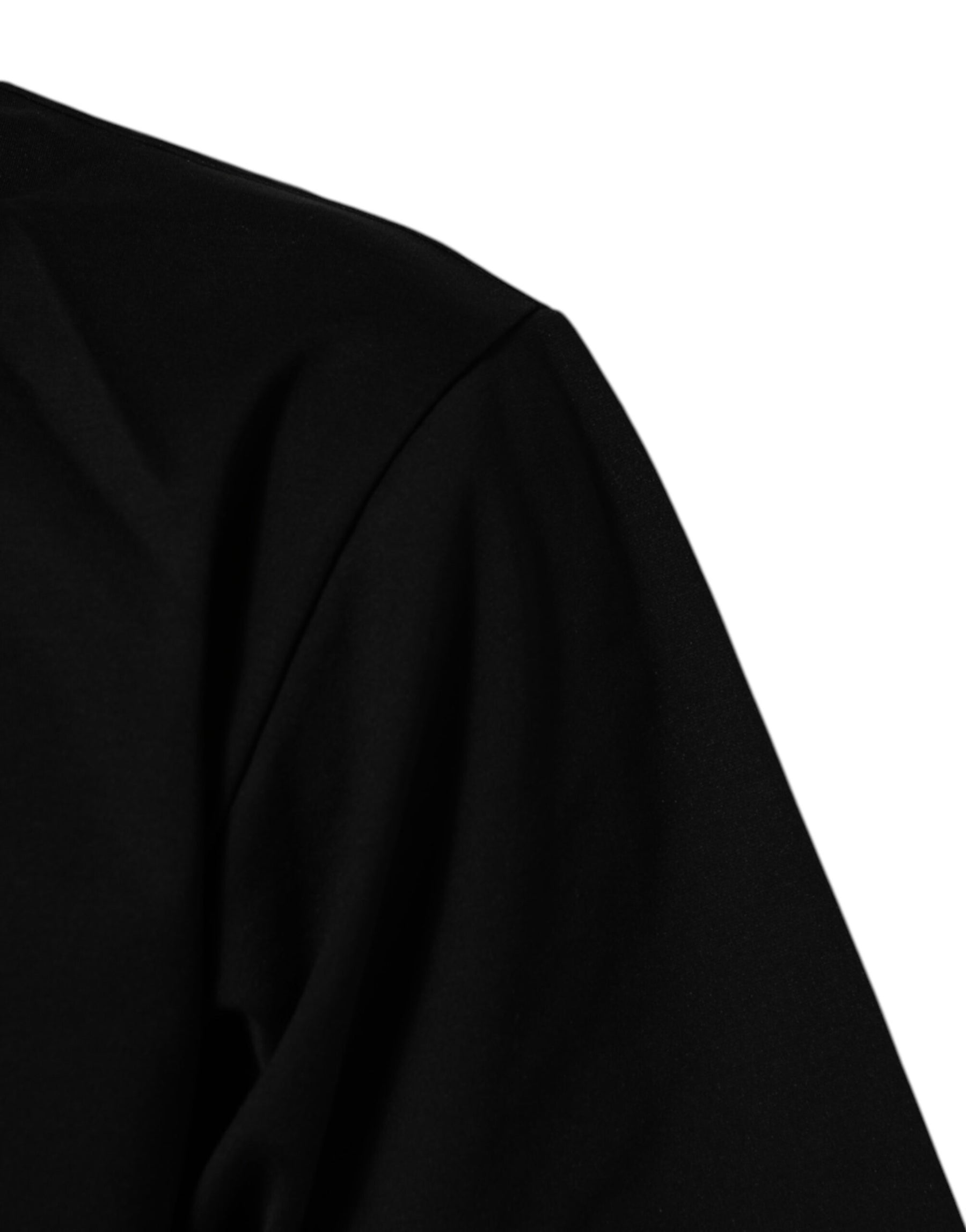 Dolce & Gabbana Black Logo Print Cotton Men Crew Neck T-shirt | Regal Royce